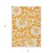 Edge Collections - 8' x 10' - Orange - Floral Washable Non-Skid Area Rug for Indoor and Outdoor Use - 1 Piece